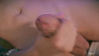 Cute Skinny Twink Jerking His Big Cock And Shooting His Cum Handsfree