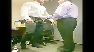 Big bodybuilder dominates boss