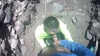 Very hot young tourist finds me pissing