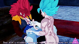 Gogeta e Vegito si succhiano il cazzo a vicenda