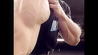 hot hunk in the gym