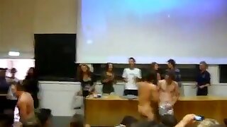 Uni students strip