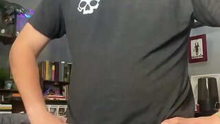 Can barely touch his own dick