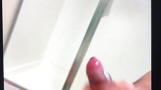 Jerking off in the bathroom while Roomate is trying to sleep