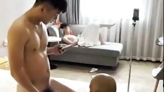 Straight guy gets sucked and pissed on Chinese uncle