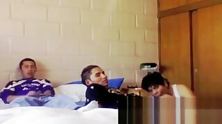 Latin cumdump slut spit roasted by two DL tops