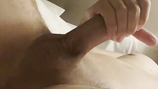 Jerking off alone in a hotel