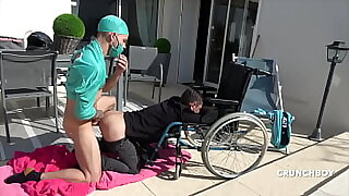 sexy Hanydcapped twink used bareback by kevin DAVID for CRUNCHBOY &excl;&excl; i was his dream to make a porn clip &excl;