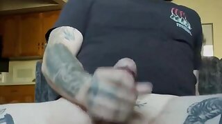 Watching buddy stroke his cock for me