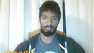 black latino muscular guy jerk off to a girl