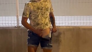 Public wank in the street