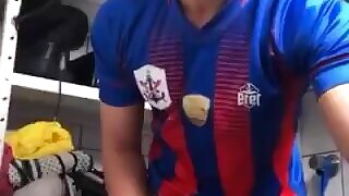 Young Cuban guy using penis pump and then jerking off until he cums.