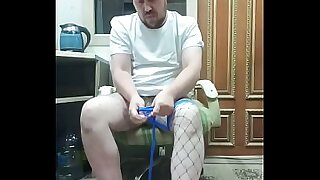 This gay guy has big&comma; wrinkly balls and he wants to have anal sex&excl;